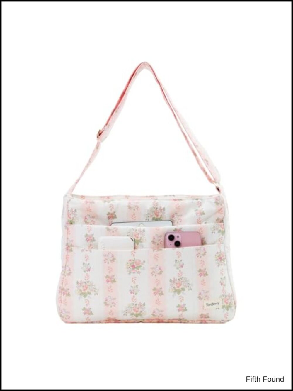 Cute Cotton Crossbody Shoulder Bag Multi-Pocket Lightweight Women Handbag